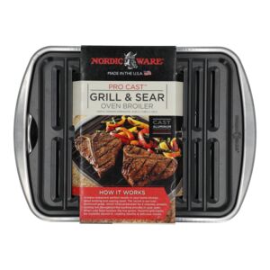 NordicWare Pro Cast Grill and Sear Oven Broiler Black